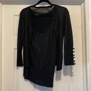 Bianca Nygard 2 piece cardigan / tank size medium